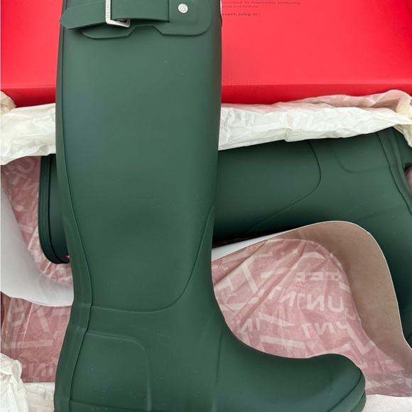 Hunter Women's Original Tall Matte Rain Boot, Green, Size: 7 - NWT - Picture 4 of 11